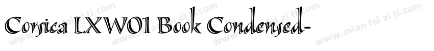 Corsica LX W01 Book Condensed字体转换